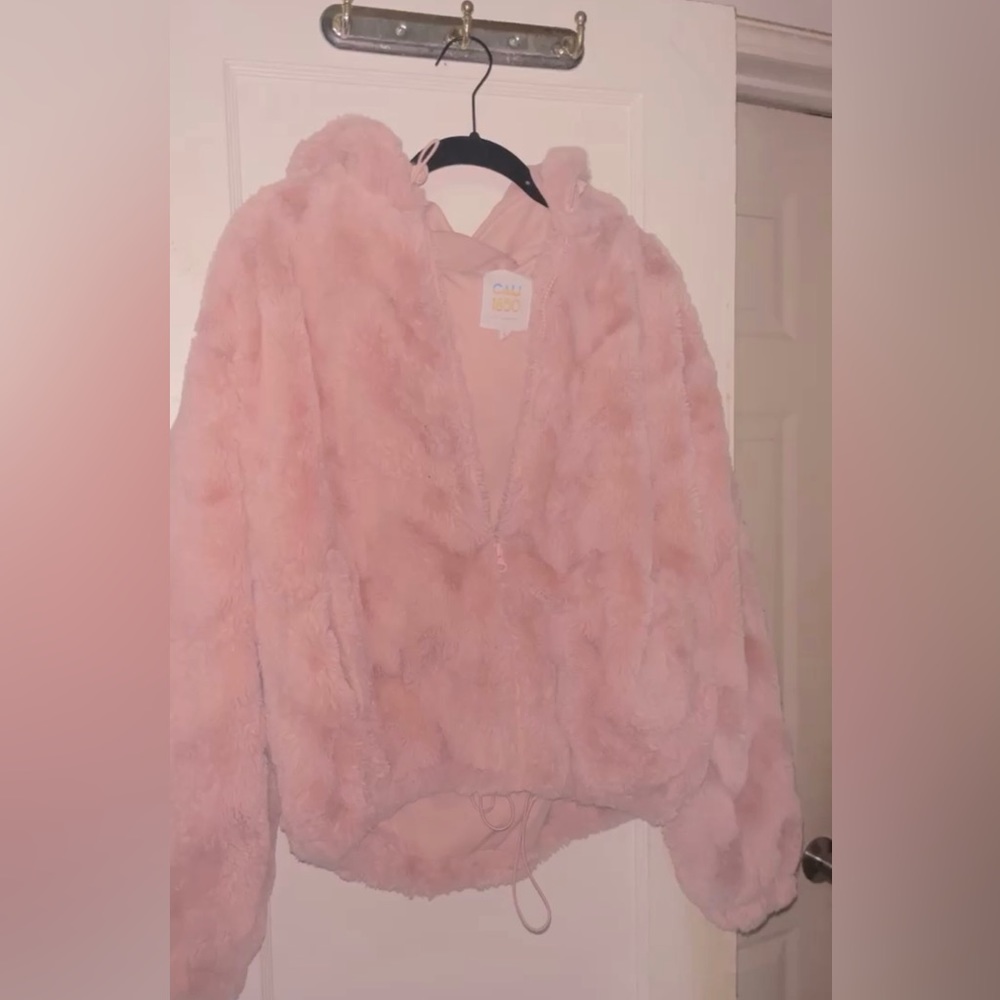 Pink fluffy hoodie
